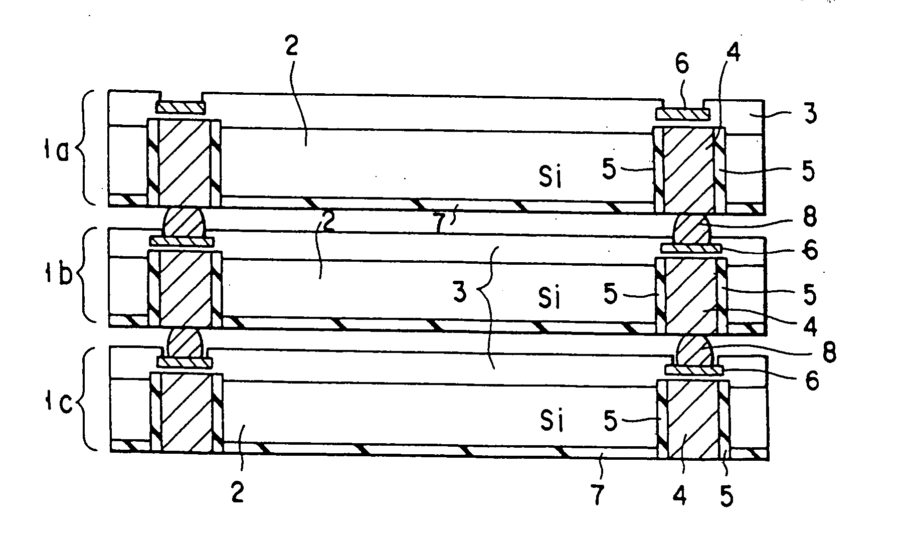 Multichip semiconductor device, chip therefor and method of formation thereof