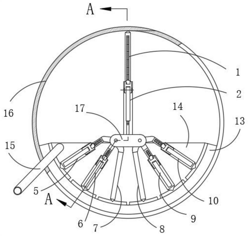 Device for achieving rapid dividing to form dry and wet areas for maintaining interior of liquid conveying pipeline