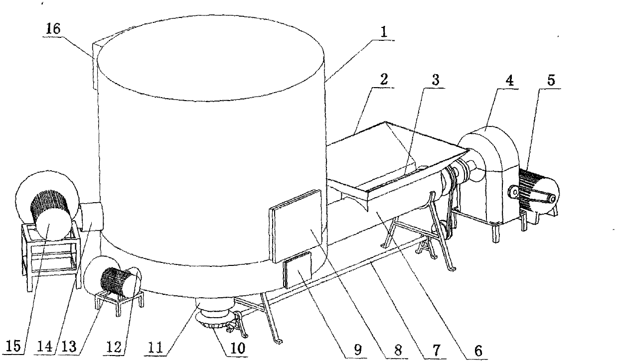 Tornadic hot air underfeed automatic stoking quenching furnace