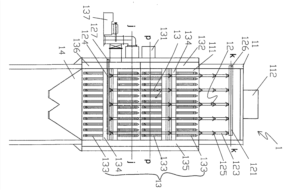 Continuous thermal cycle coal gangue pyrolysis gasification humidifying and tail gas purifying device