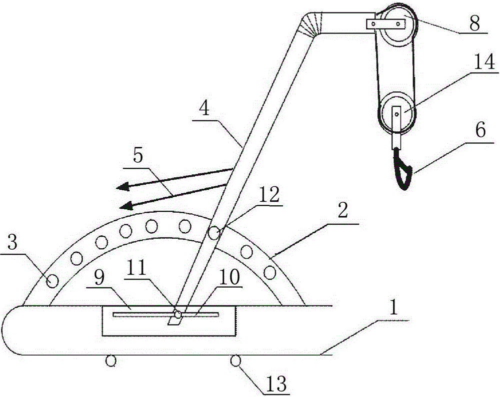 Mountainous region laborsaving line lifting device