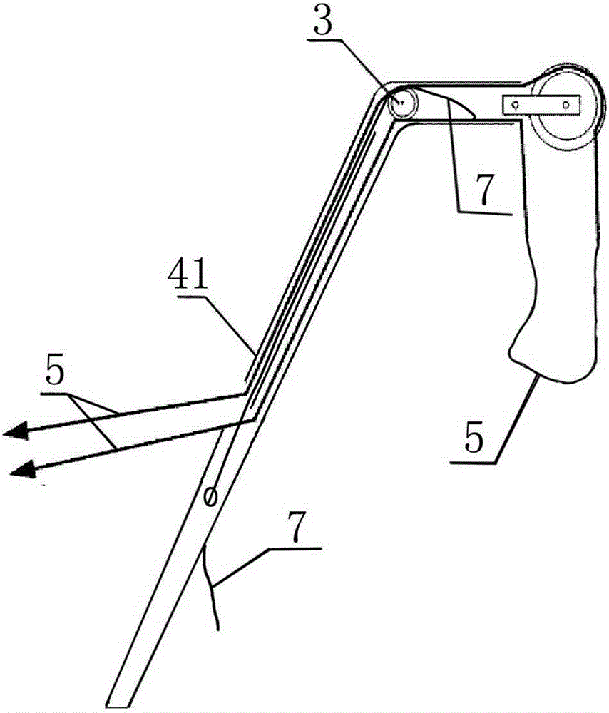 Mountainous region laborsaving line lifting device