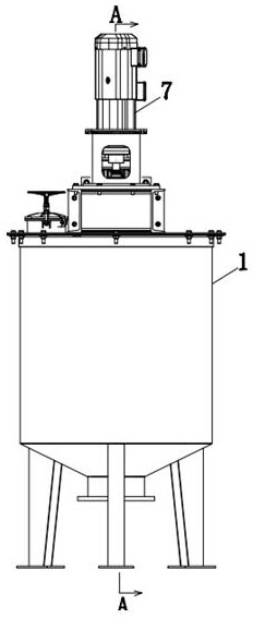 Double-shaft double-speed stirring tank for foamed concrete