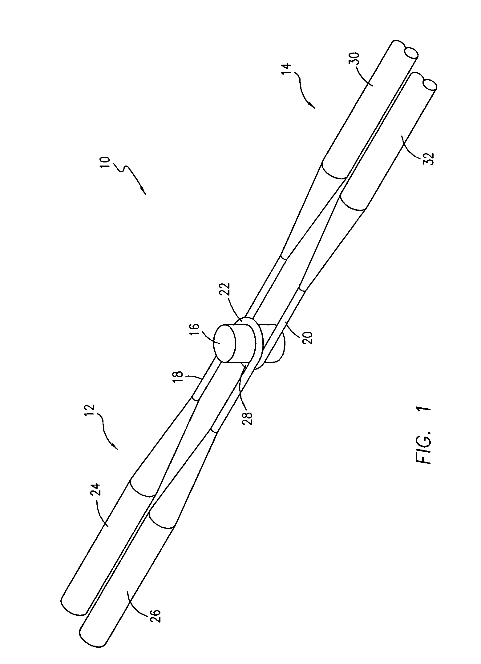 Four-port optical filter fabricated from tapered optical fiber