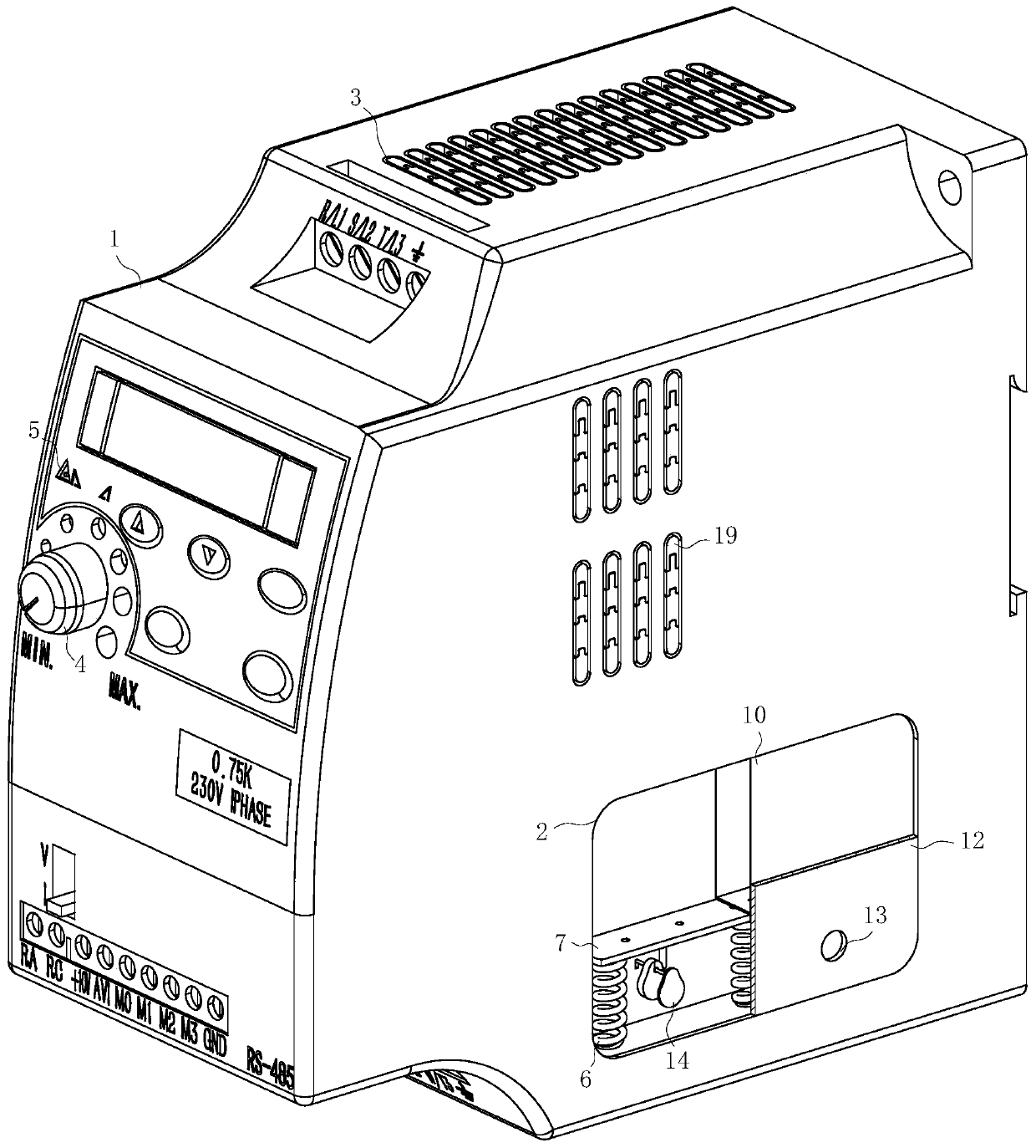 A kind of frequency conversion speed regulator for AC permanent magnet synchronous motor with direct current power supply for mining