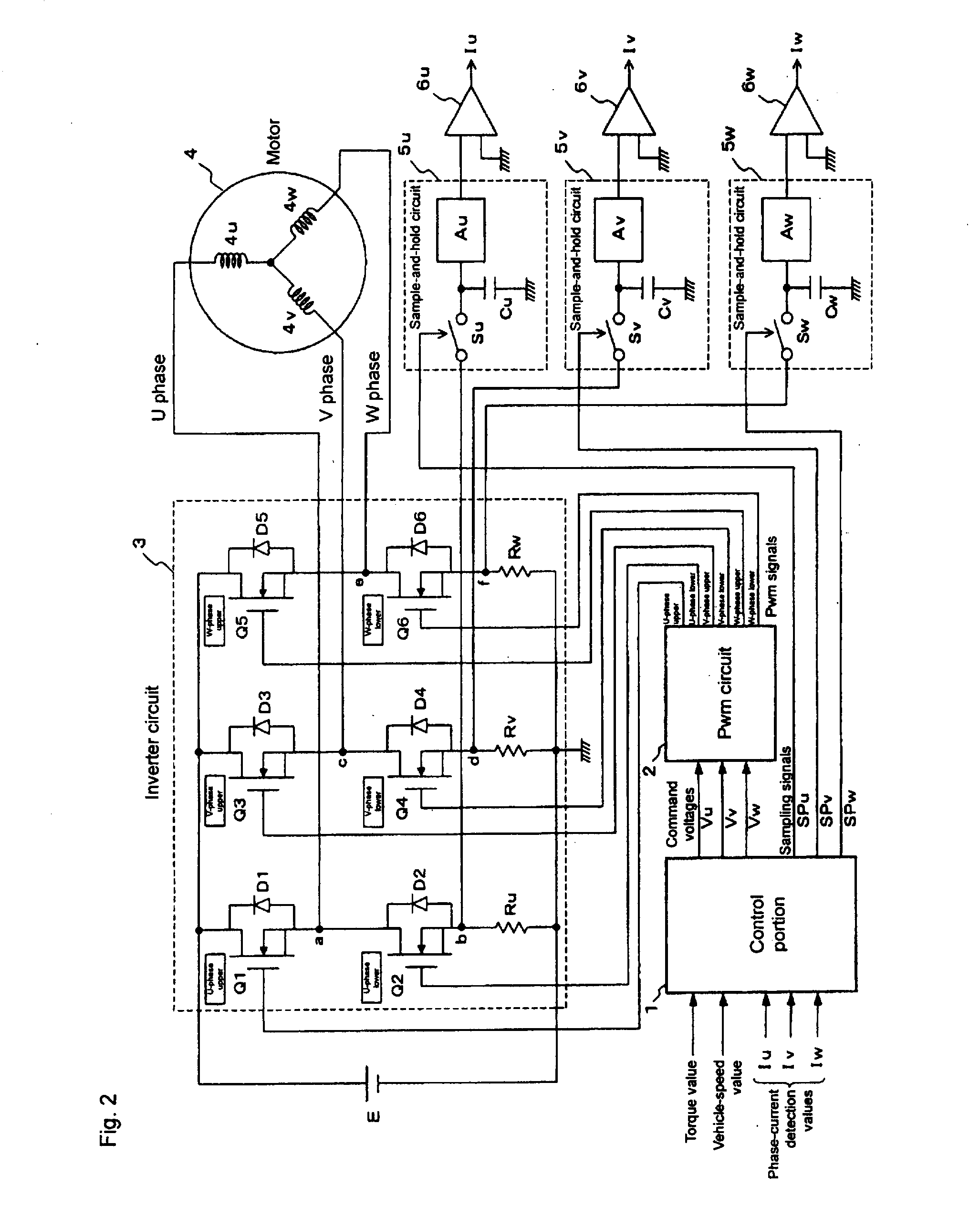 Ground fault detection device for motor driving circuit