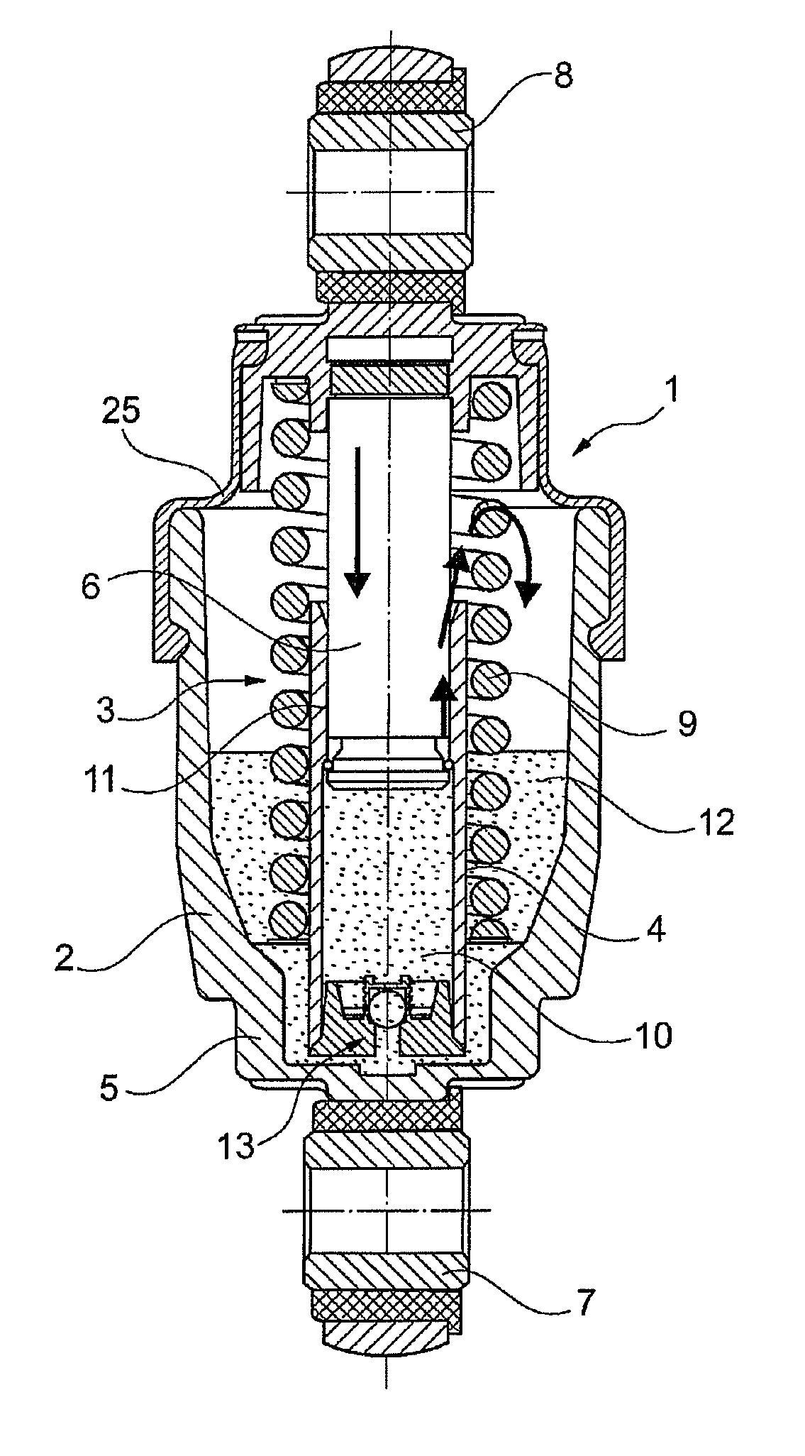 Annular spring element for a hydraulic belt tensioner