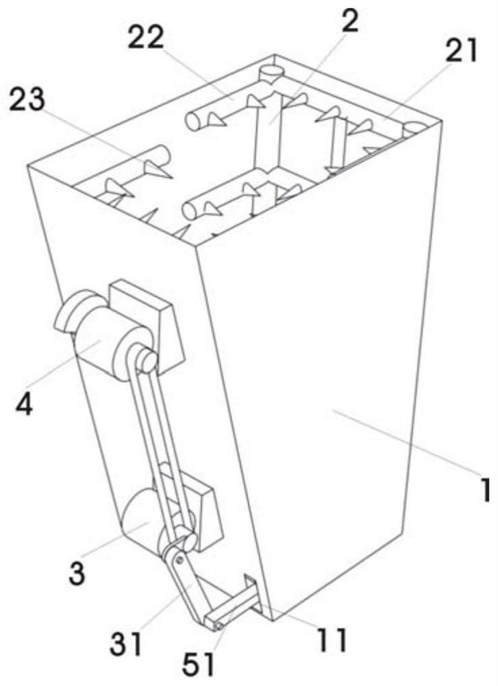 A coal bunker for preventing high-moisture coal from caking