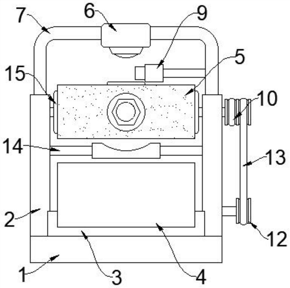 Discharging device for production of high-sealing-performance outer hexagonal studs and using method thereof