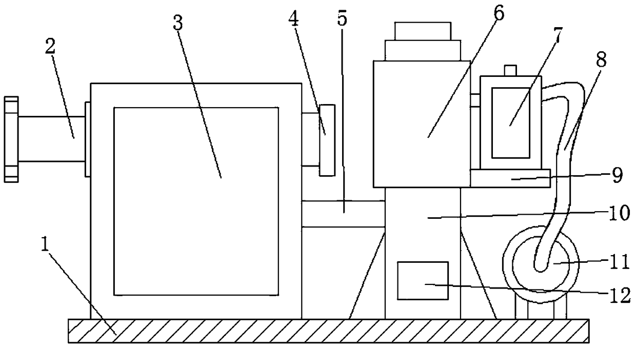 Combustion furnace with conveniently cooled smoke exhaust tube