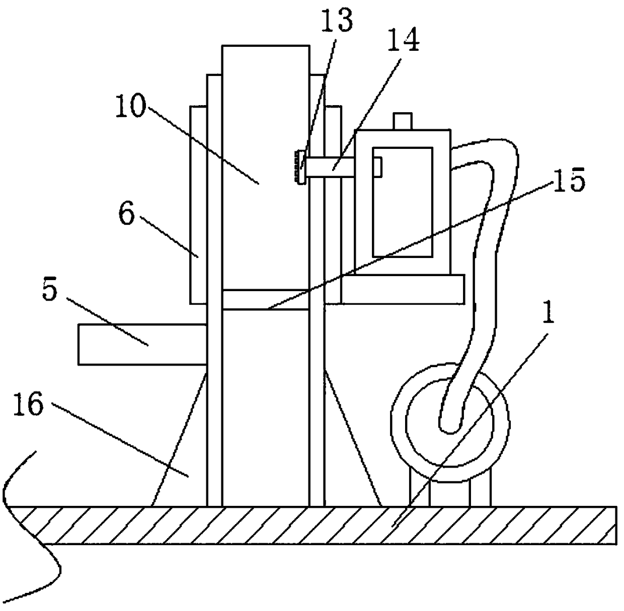 Combustion furnace with conveniently cooled smoke exhaust tube