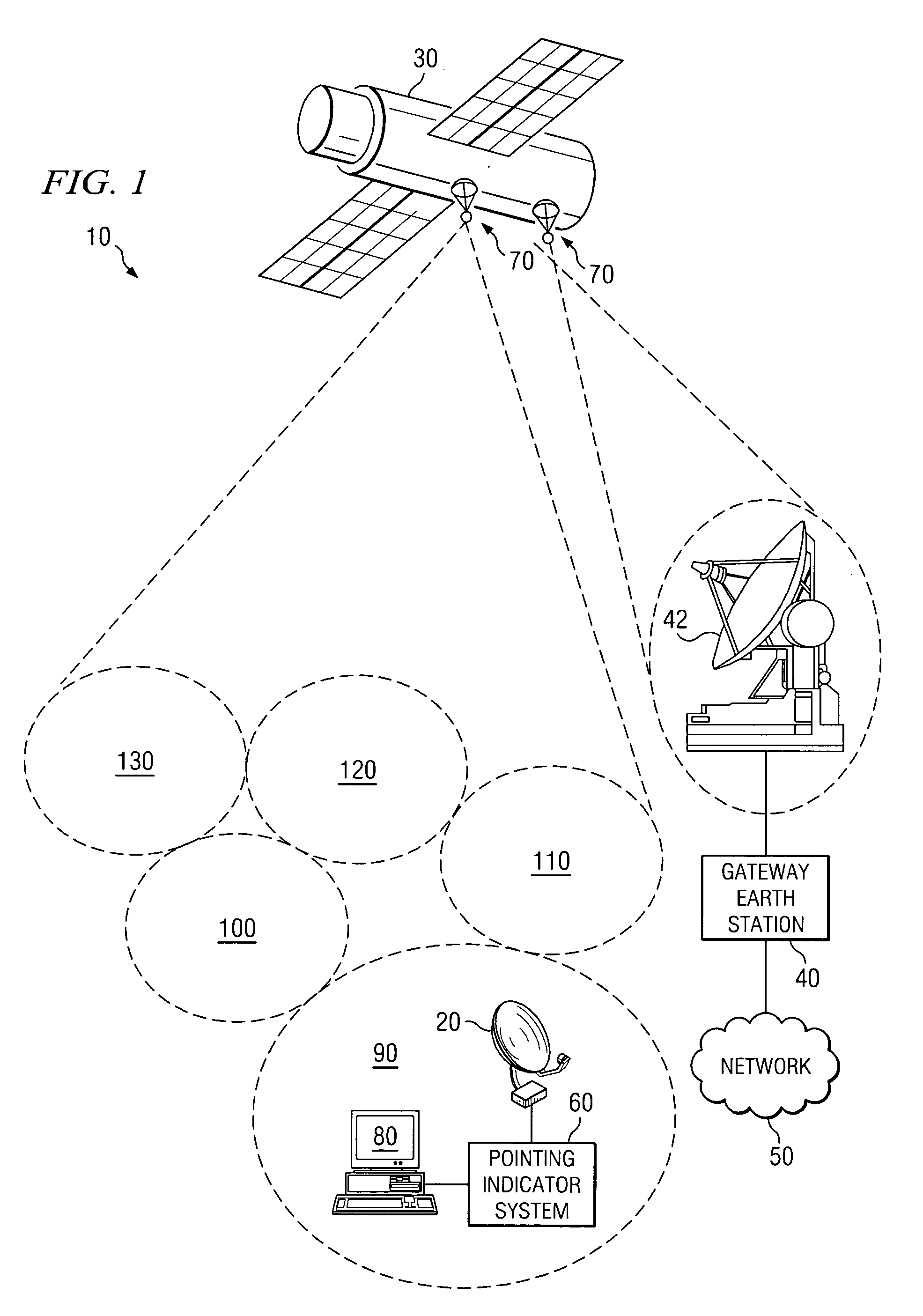 Method and device for accurately pointing a satellite earth station antenna