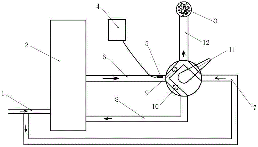 Showering device and showering device control method