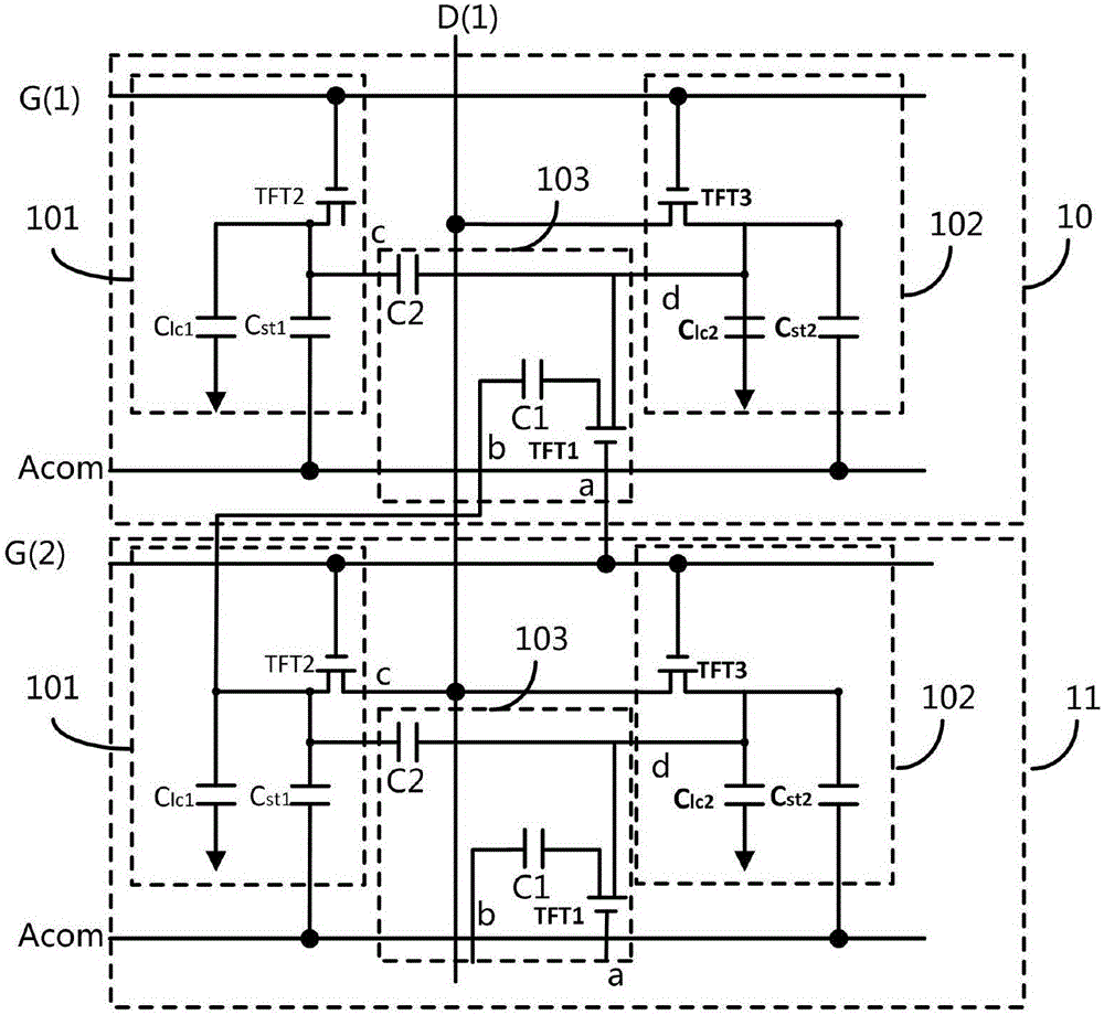 Liquid crystal pixel circuit and liquid crystal display device