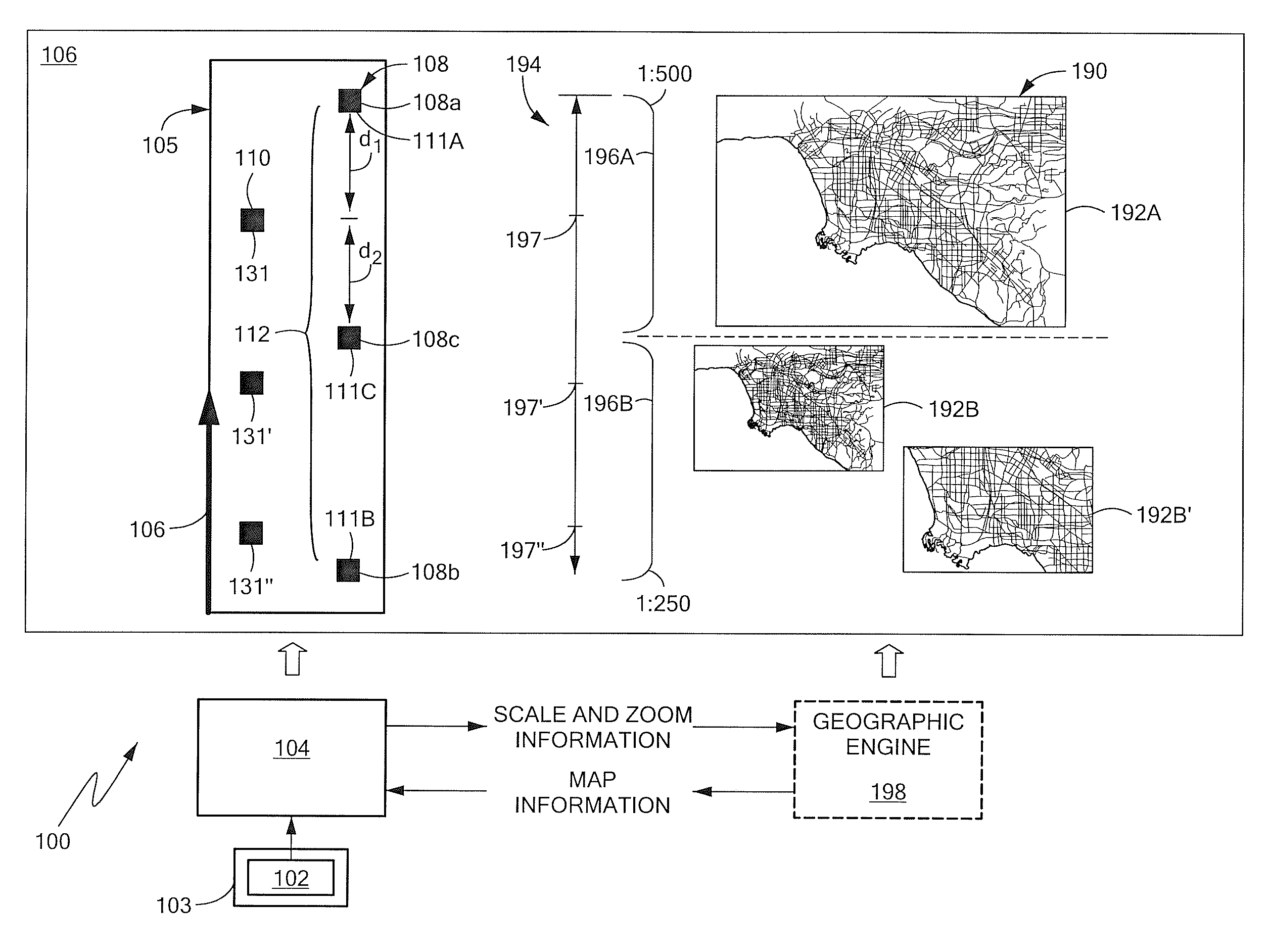 Apparatus and Method for Map Zooming