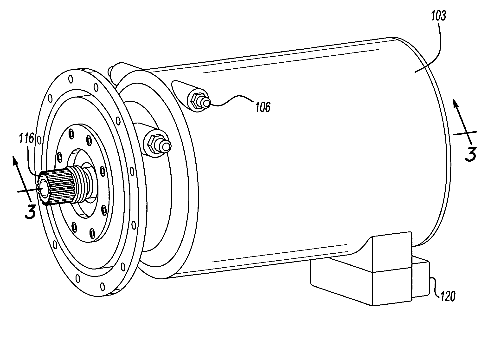 Fluid-submerged electric motor