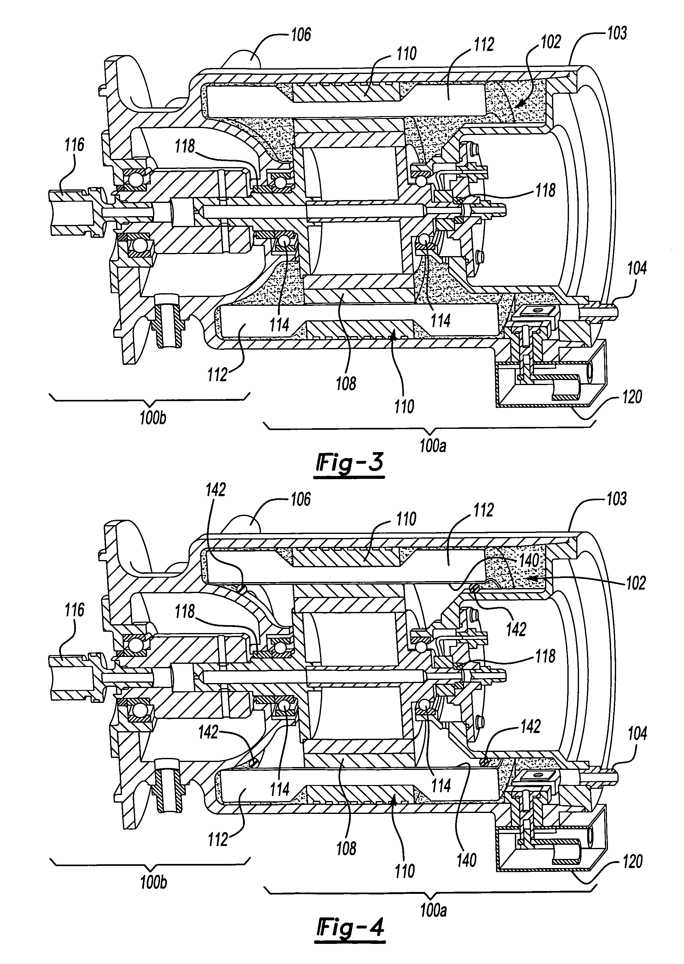 Fluid-submerged electric motor