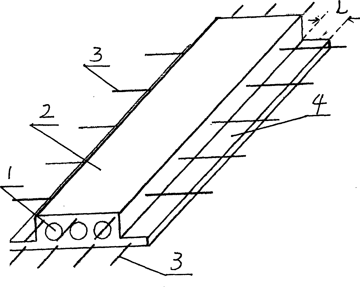 Reinforced concrete hollow prefabricated component plate