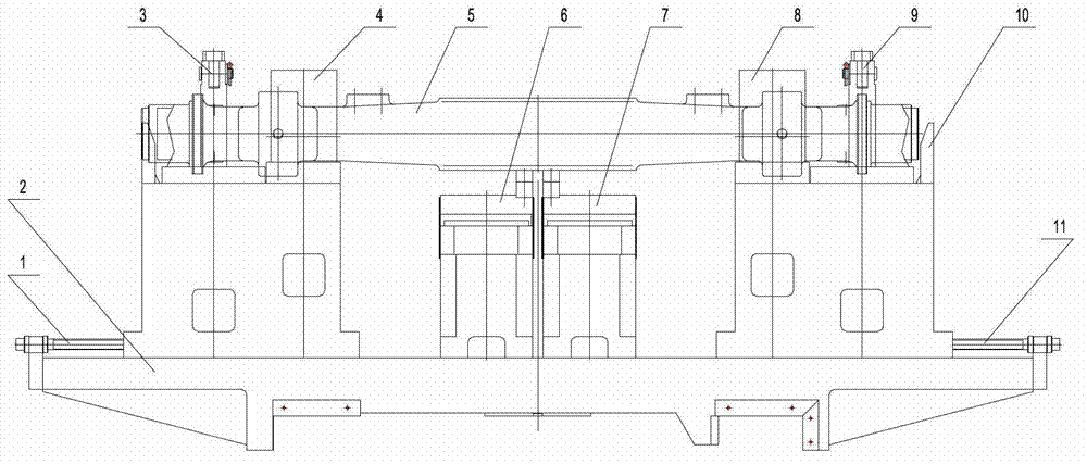 Horizontal numerical-control double-end-milling rear axle housing plane clamp