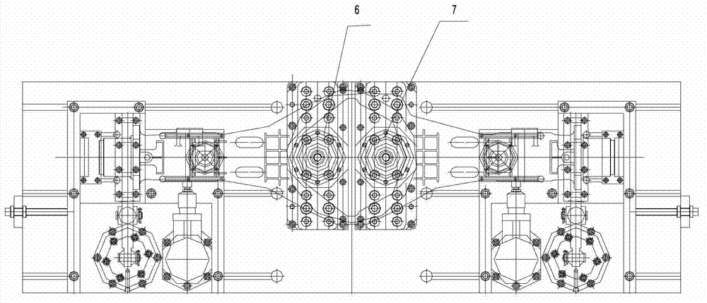 Horizontal numerical-control double-end-milling rear axle housing plane clamp