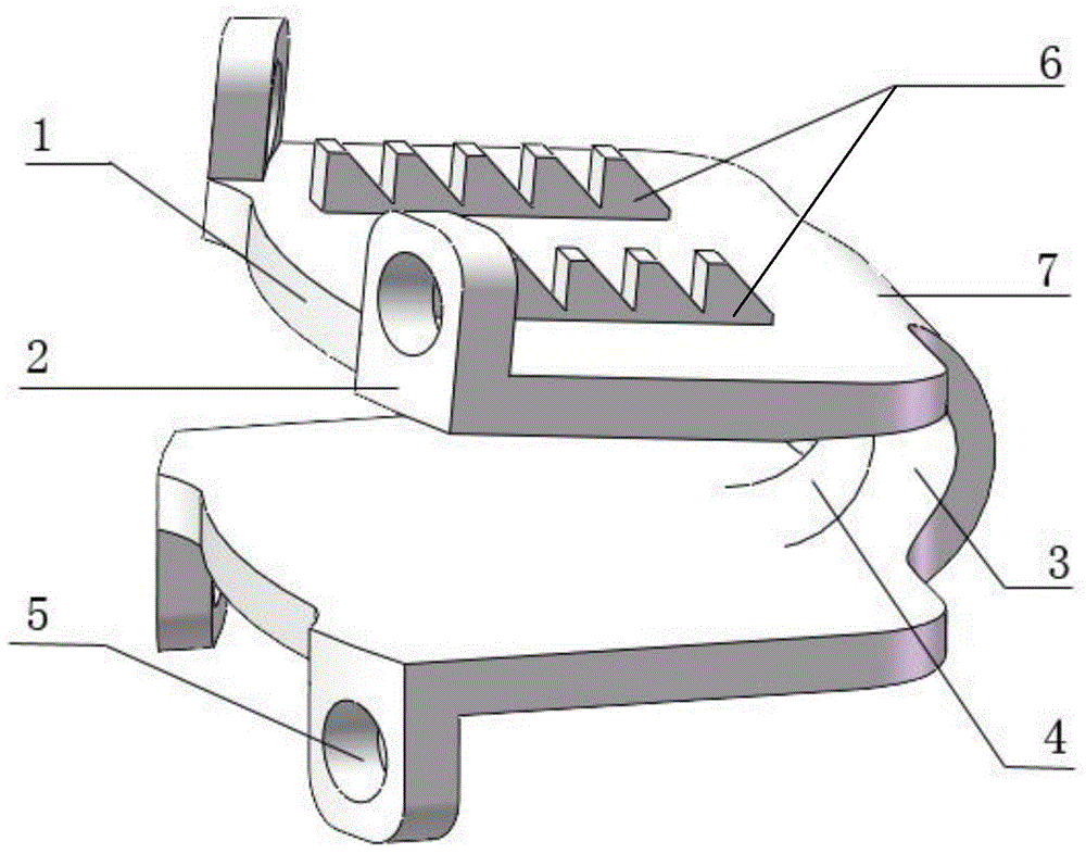 Artificial cervical intervertebral disc based on bending section with reversed U-shaped structure having like-trapezoidal section