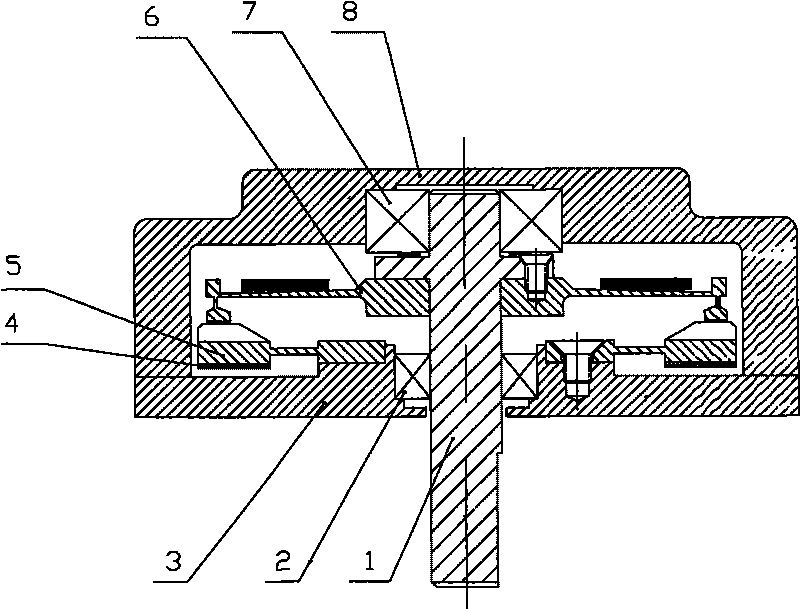 Travelling wave ultrasound motor with dual stator and rotor multi-diameter shaft structure
