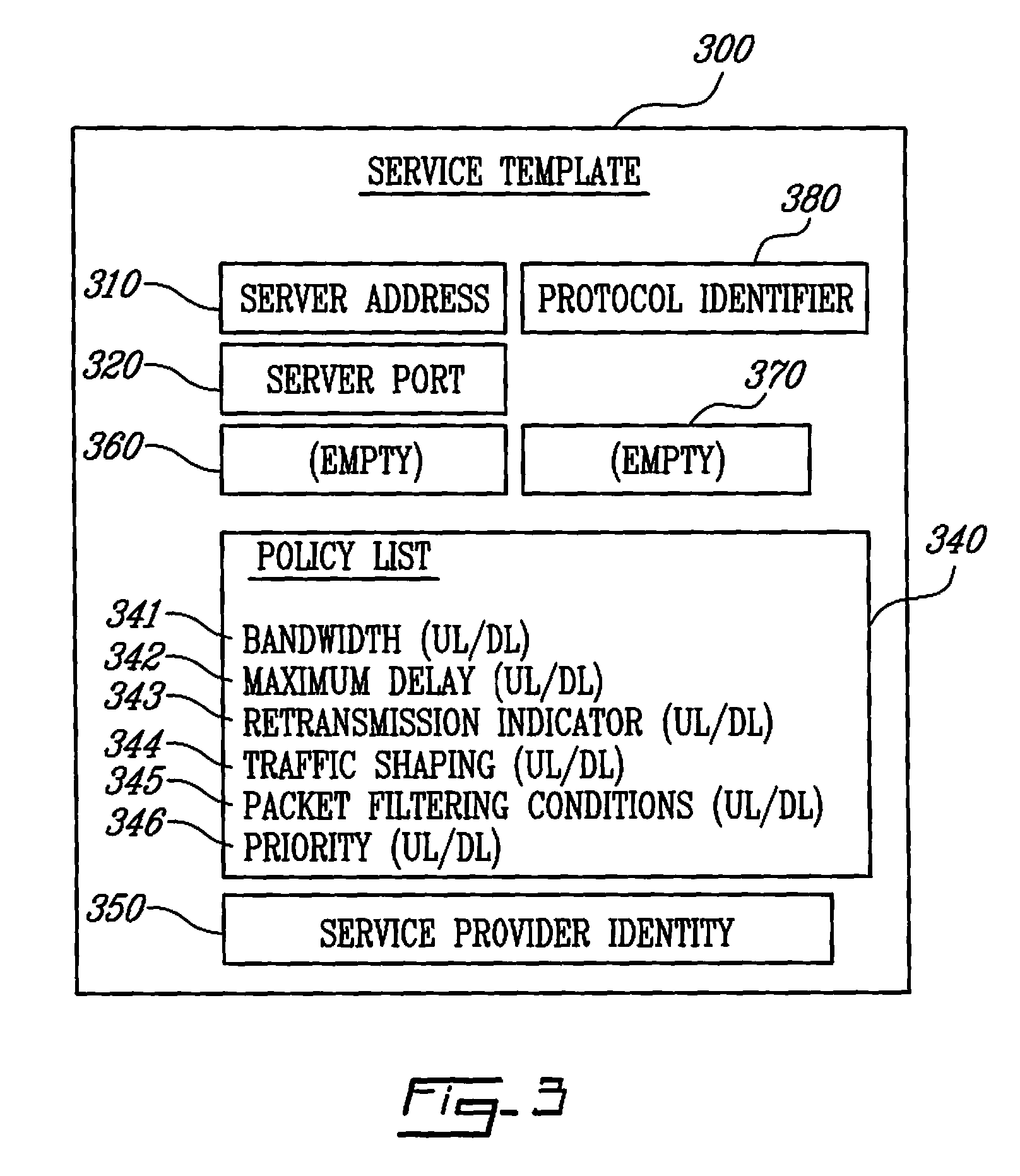 Applying policies for managing a service flow