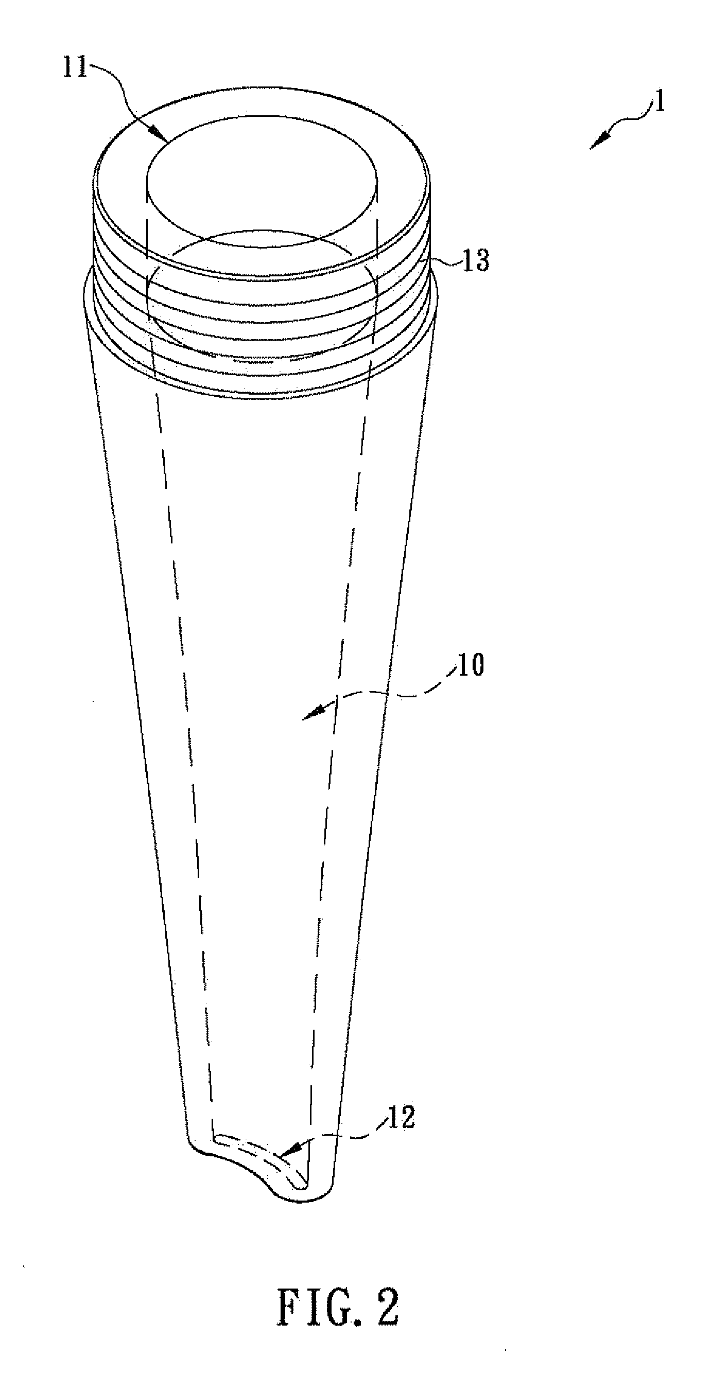 Tattoo needle guide tube with curved through hole