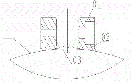 Welding structure of missile wing support of solid rocket engine