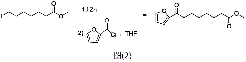 Chemical synthetic method of 8-furan-8-oxomethyl caprylate