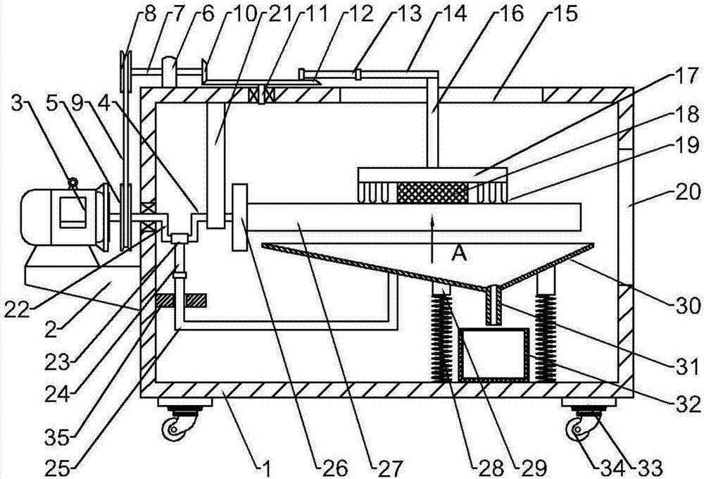 Reciprocating polishing dust removal device for steel pipes for buildings