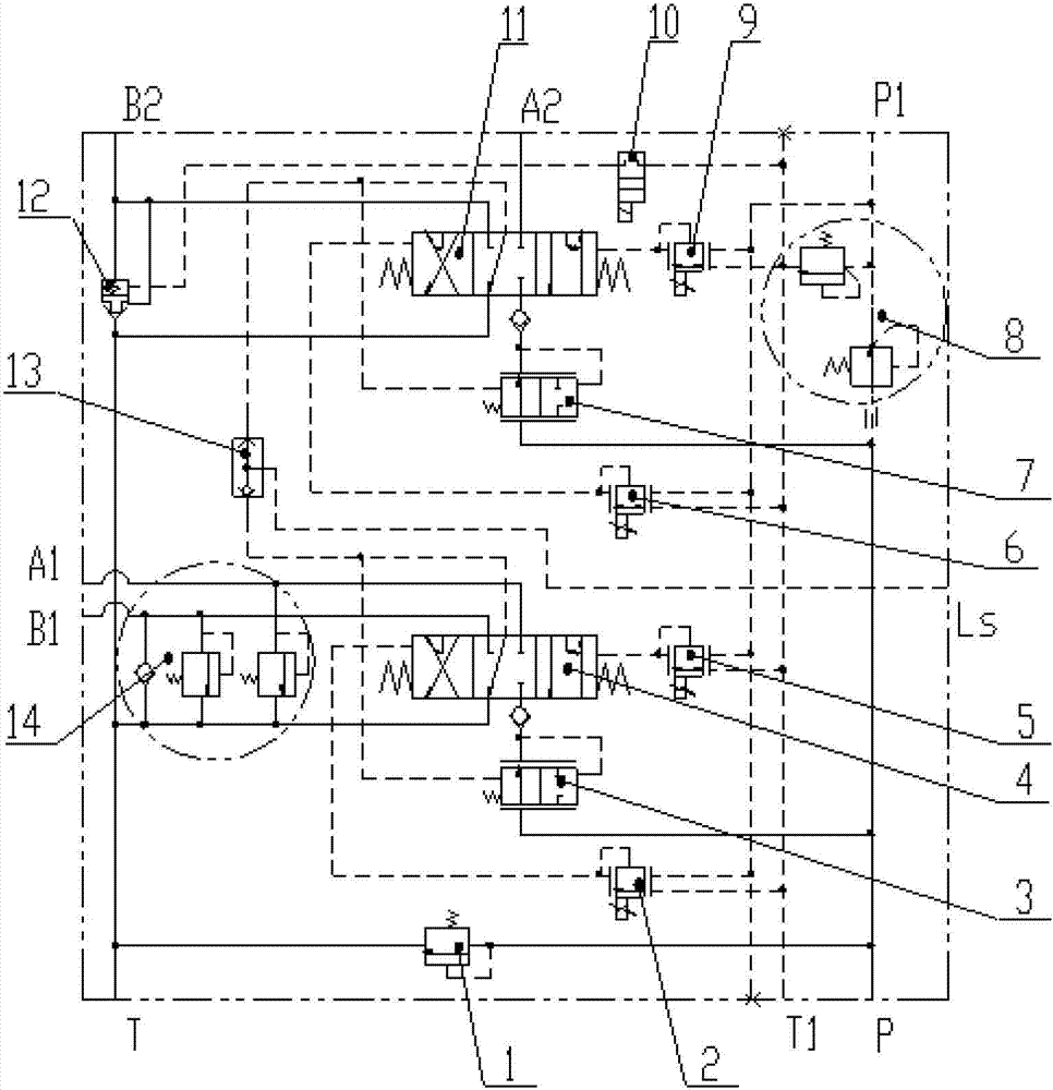 Load-sensitive electro-hydraulic proportional multi-way valve