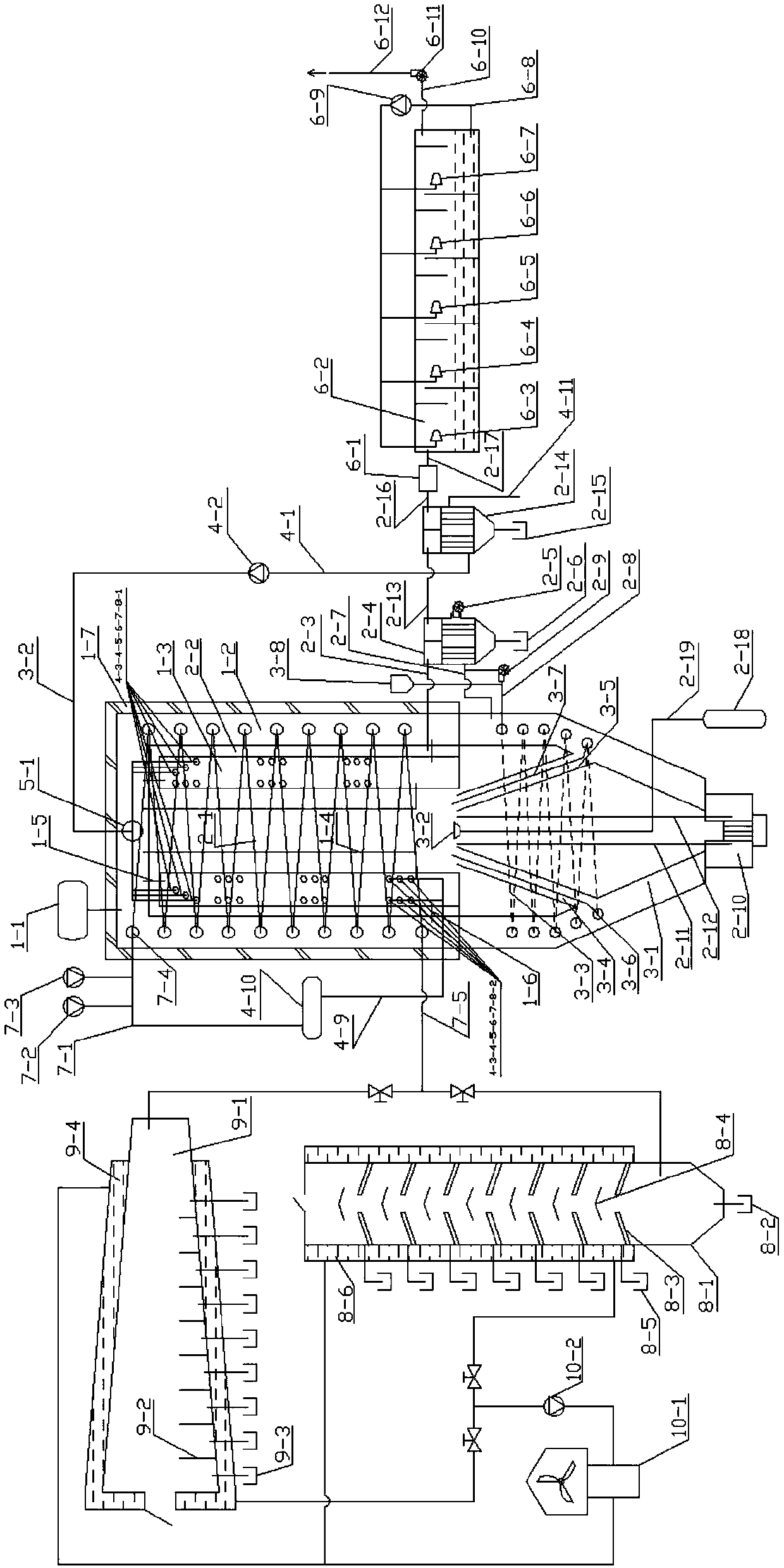 Device for thermal separation of solid fuel and molten salt integrated boiler