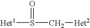 Stabilized composition comprising a benzimidazole type compound