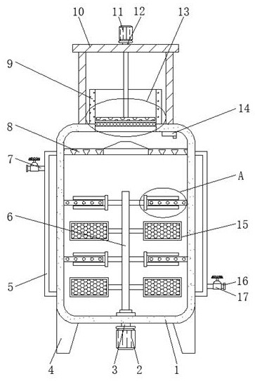 Uniform mixing equipment of fluorescent whitening agent composition for papermaking