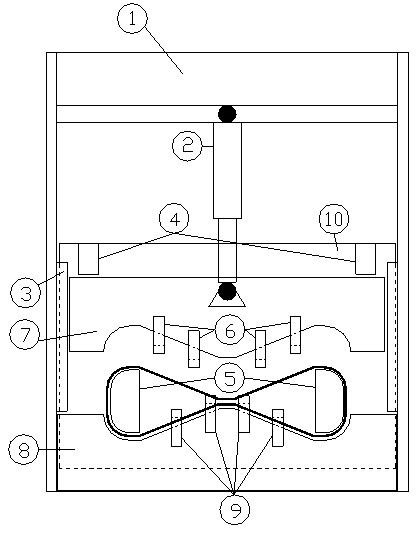 Device and method for machining reinforcing steel bar shaped like the Arabic number 8