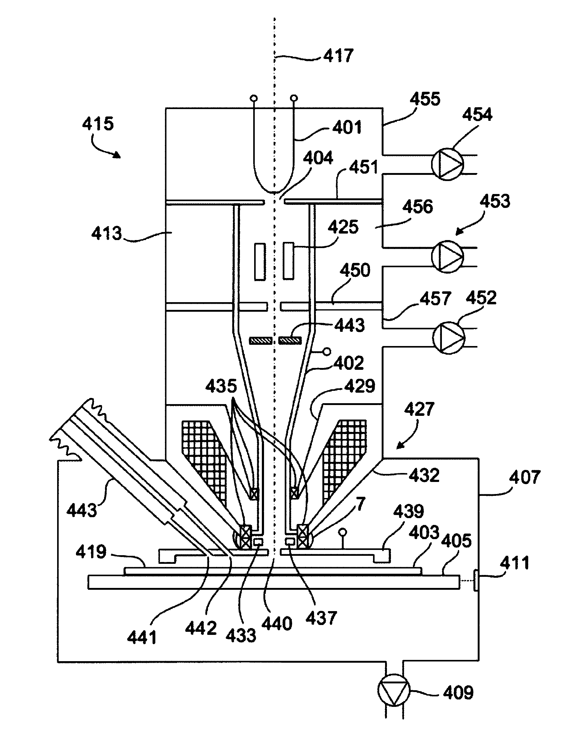 Apparatus and method for investigating and/or modifying a sample