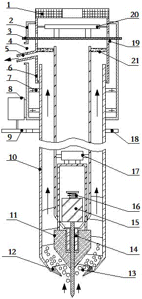 A solid material sampling machine