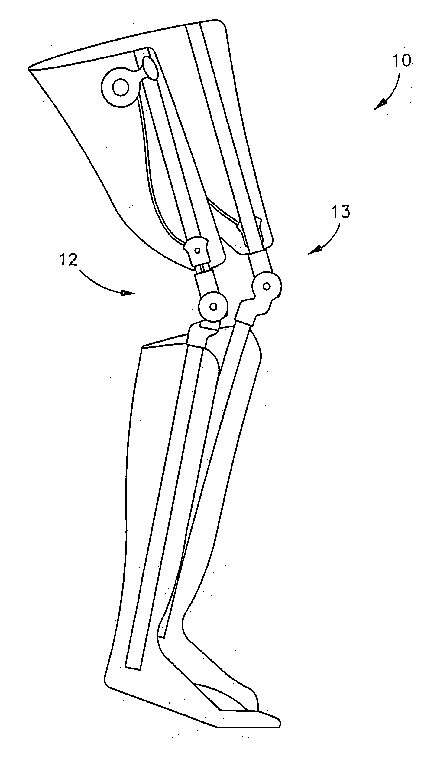 Ambulating ankle & knee joints with bidirectional dampening and assistance using elastomeric restraint