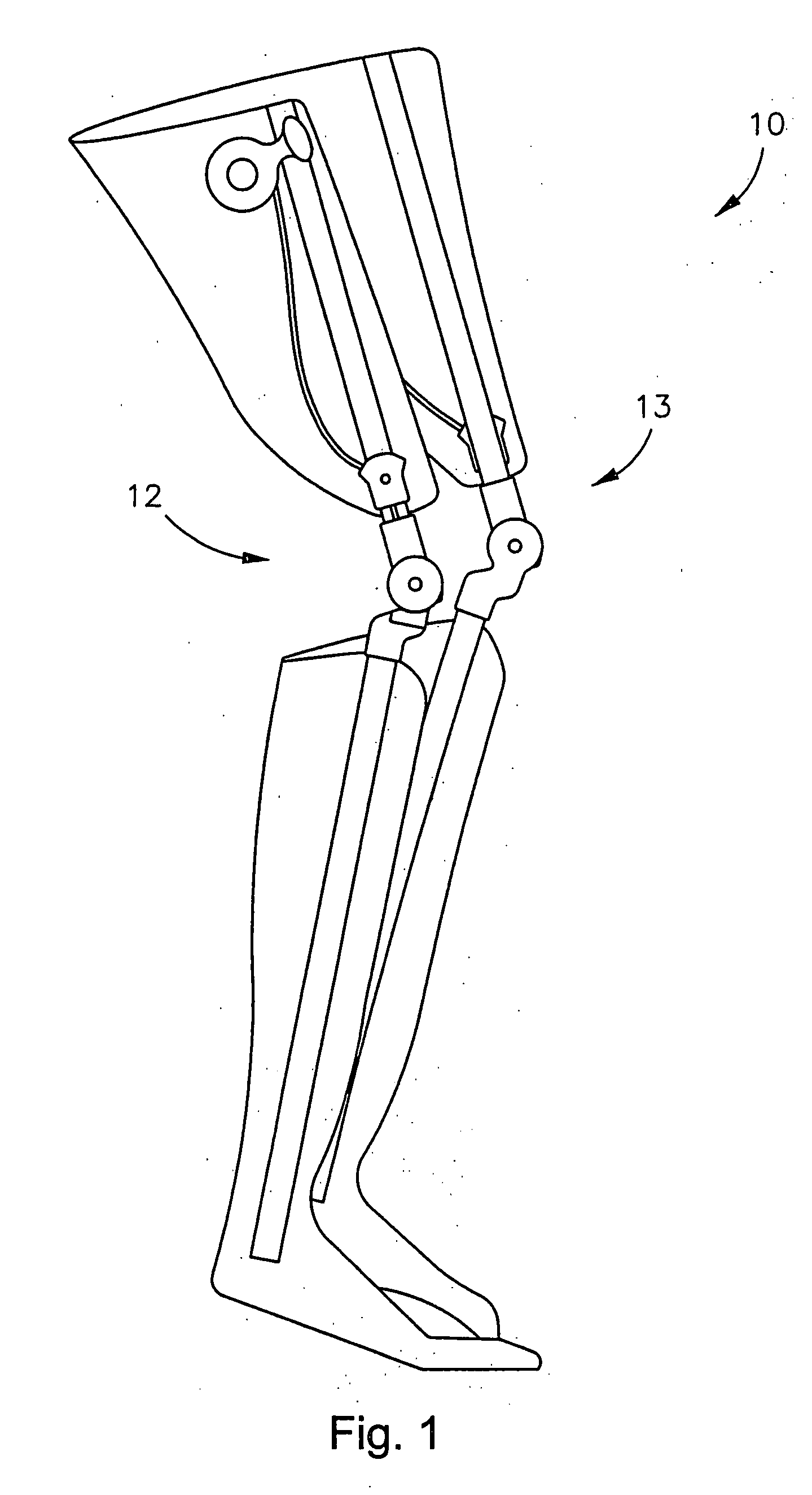 Ambulating ankle & knee joints with bidirectional dampening and assistance using elastomeric restraint