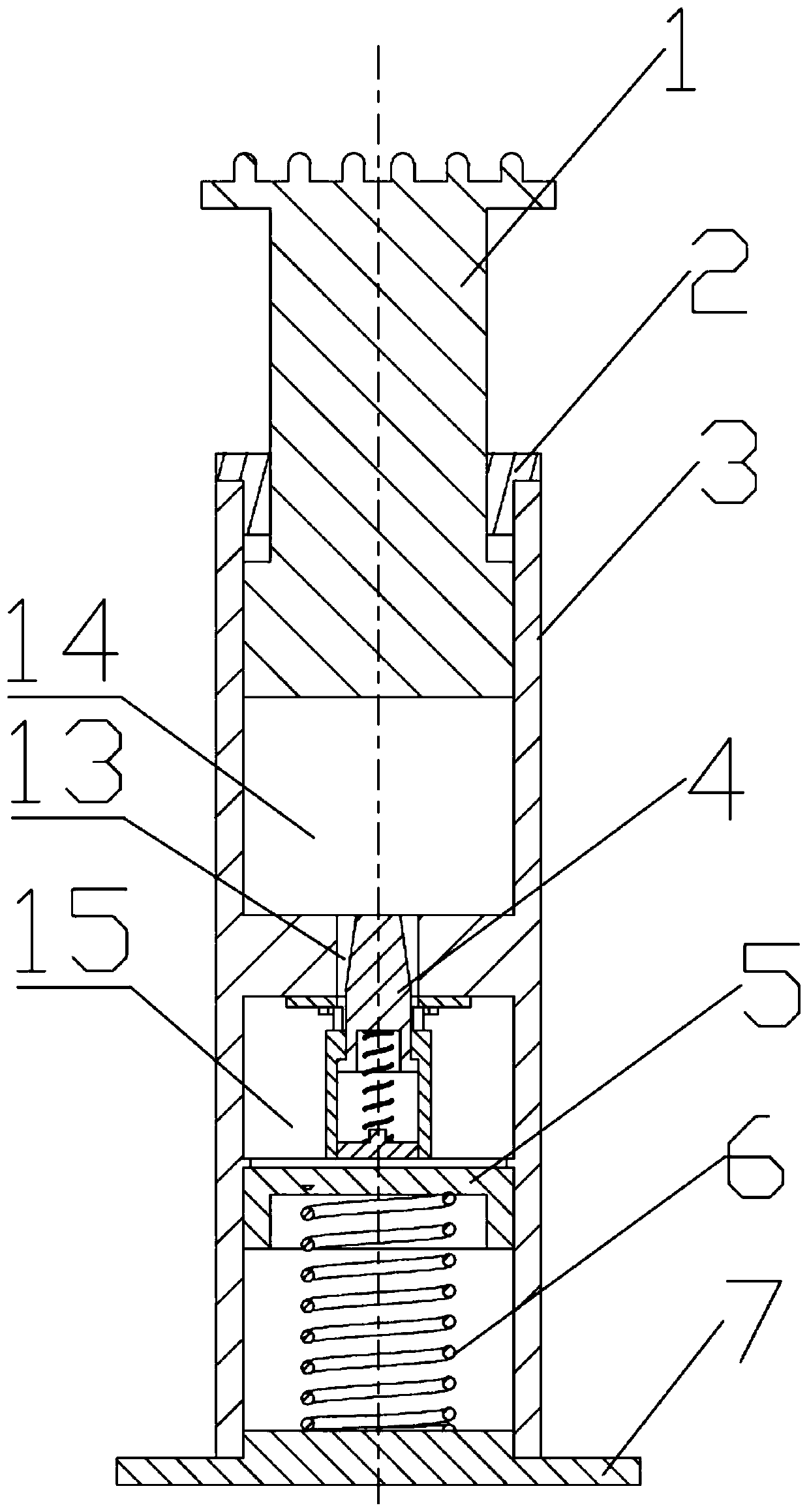 A reusable rail vehicle anti-collision energy-absorbing structure