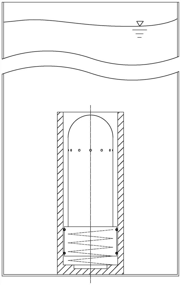 An underwater uniform pressure exhaust launch experiment device