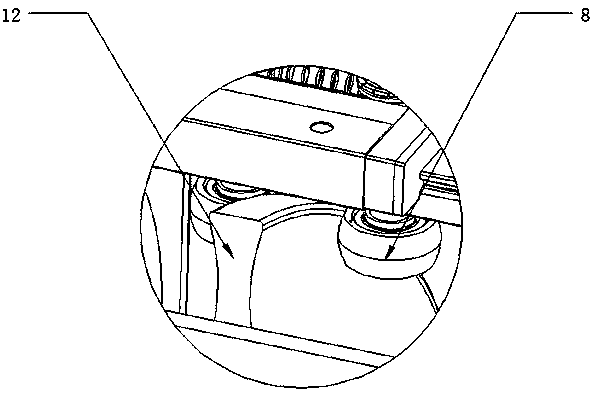 Opening and closing device for intelligent opening and closing door base