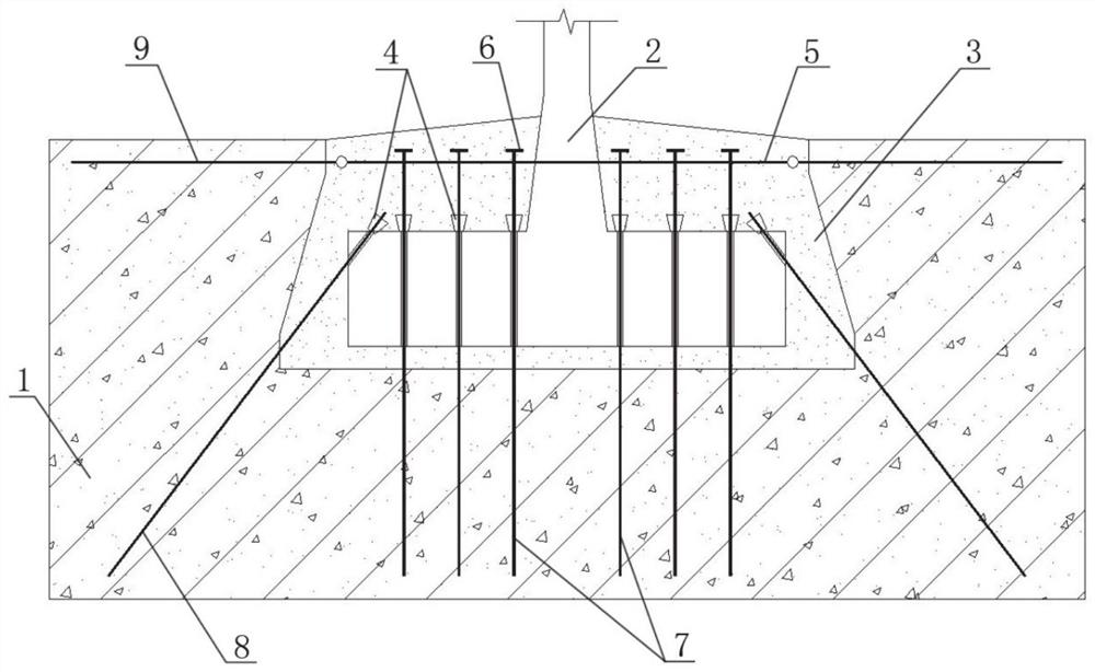 Integral type foundation structure for assembling wind driven generator and preparation method of integral type foundation structure