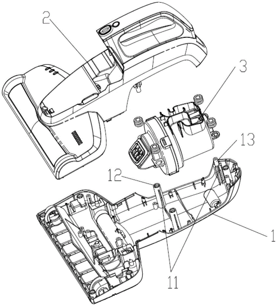 An assembly and positioning mechanism of a vacuum cleaner for a bed