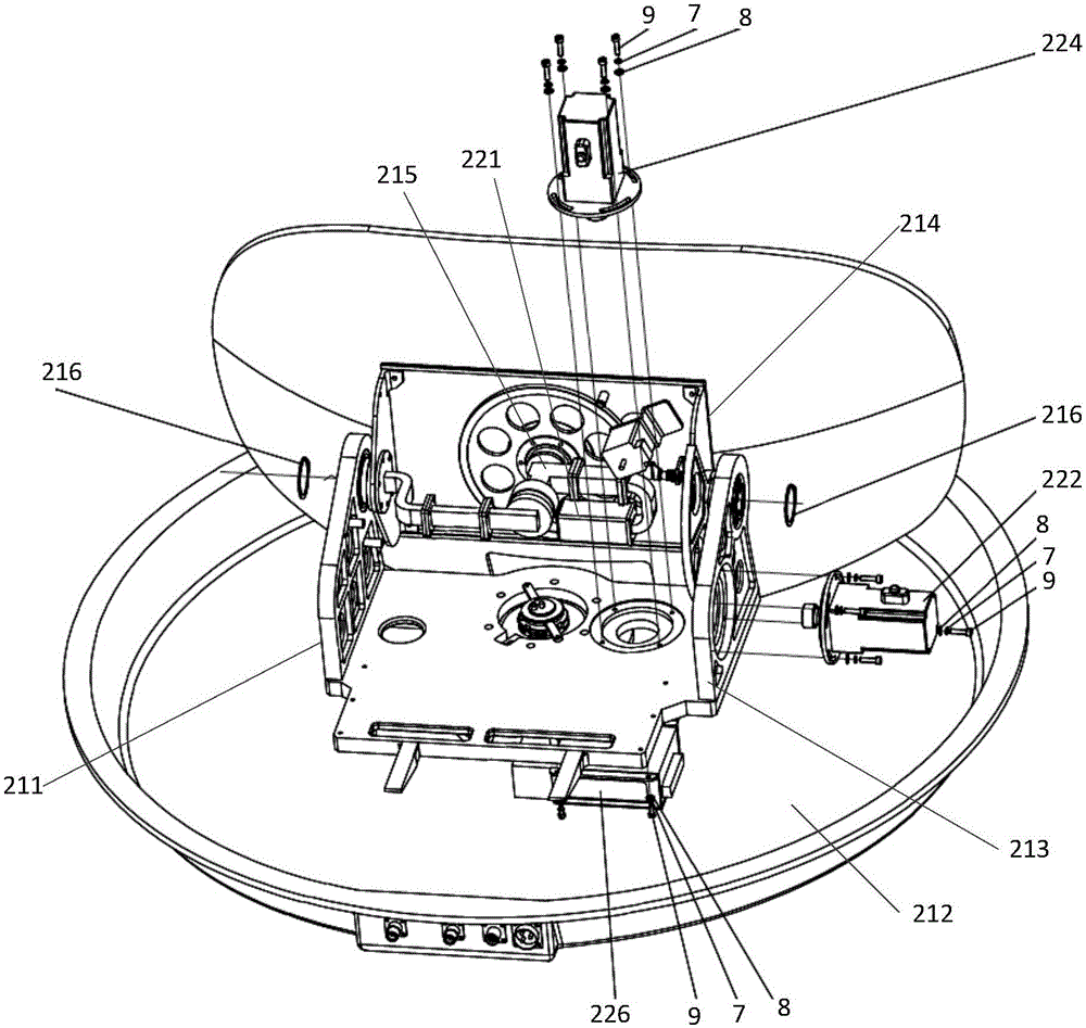 Device for carrying out real-time satellite alignment on moving satellite antenna and application method