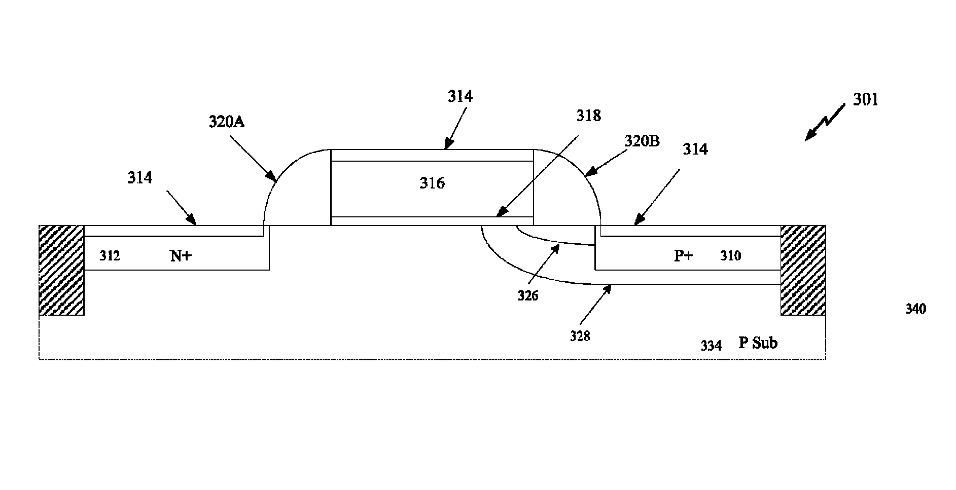 Diode having a pocket implant blocked and circuits and methods employing same