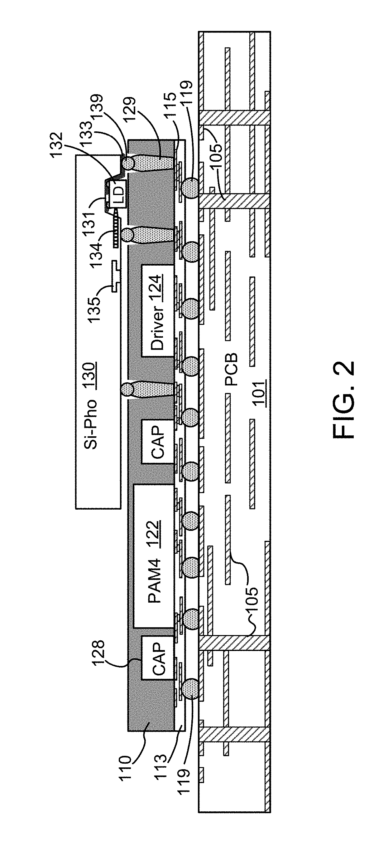 Optical transceiver by fowlp and dop multichip integration