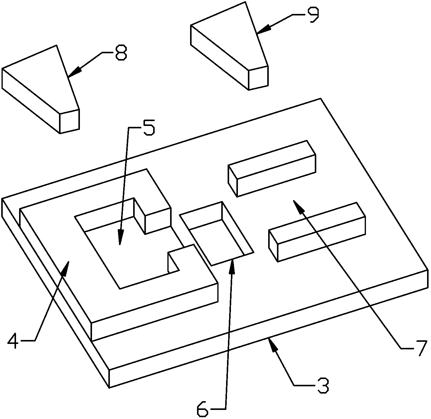 Mold for sewing belt buckle and belt and sewing device