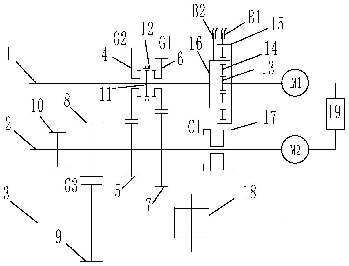 Three-speed planetary gear automatic transmission and pure electric vehicle